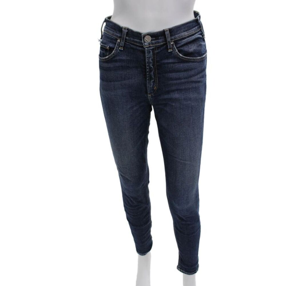 McGuire Women Dark Blue Ankle Skinny Jeans Mid Rise Size 28